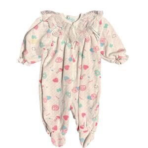 80's Babygro baby girl pajamas 9months